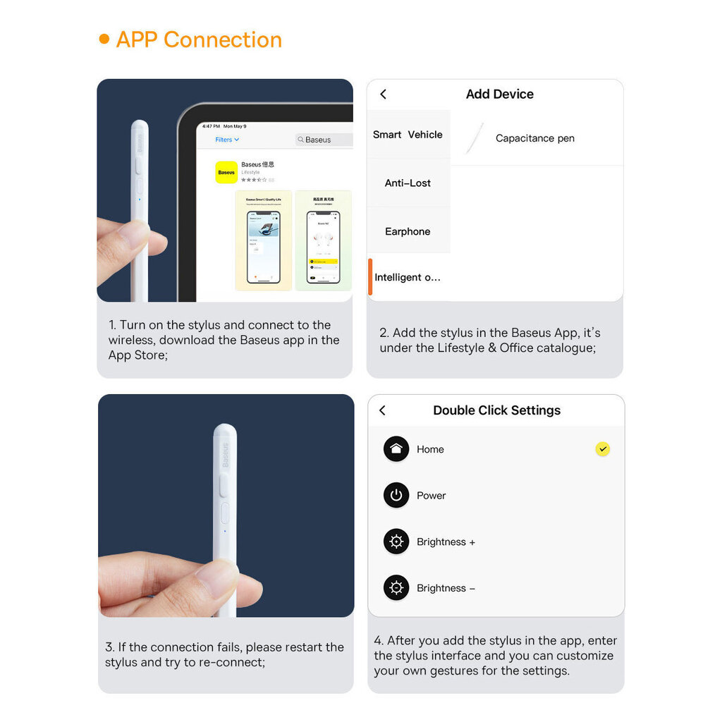 Baseus Stylus iPad + USB Type C 3A 0.3m (SXBC000102) цена и информация | Tahvelarvuti lisatarvikud | kaup24.ee