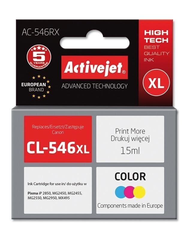 Tint Activejet CL-546 XL, värviline цена и информация | Tindiprinteri kassetid | kaup24.ee