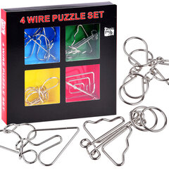 Металлическая игра-головоломка "4 Wire Puzzle Set" цена и информация | Настольные игры, головоломки | kaup24.ee