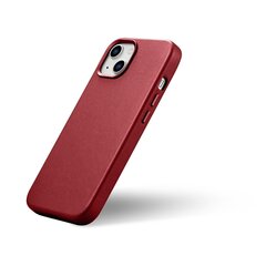 iCarer Leather iPhone 14 Plus red (MagSafe compatible) цена и информация | Чехлы для телефонов | kaup24.ee