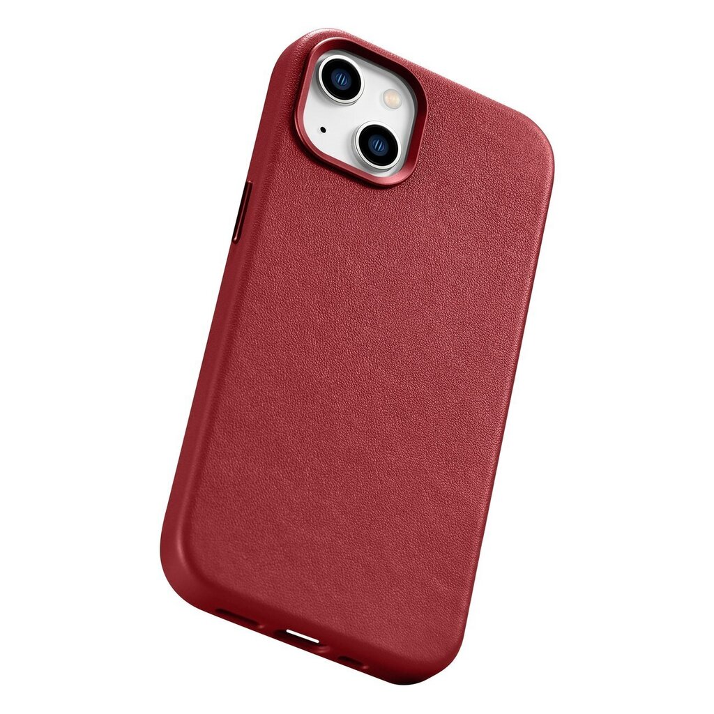 iCarer Leather iPhone 14 Plus red (MagSafe compatible) hind ja info | Telefoni kaaned, ümbrised | kaup24.ee