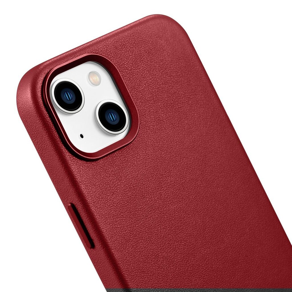 iCarer Leather iPhone 14 Plus red (MagSafe compatible) hind ja info | Telefoni kaaned, ümbrised | kaup24.ee