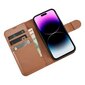 iCarer 2in1 iPhone 14 Pro Max Leather Flip Anti-RFID Brown (WMI14220728-BN) hind ja info | Telefoni kaaned, ümbrised | kaup24.ee