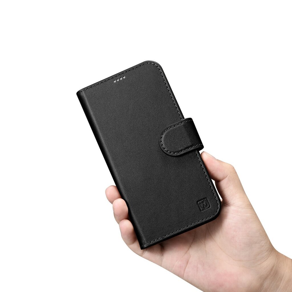 iCarer 2in1 iPhone 14 Pro Leather Flip Anti-RFID black (WMI14220726-BK) hind ja info | Telefoni kaaned, ümbrised | kaup24.ee