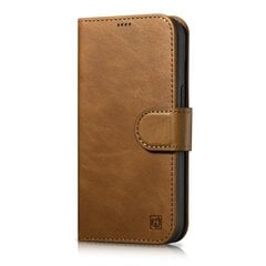 iCarer 2in1 iPhone 14 Plus Leather Flip Anti-RFID brown (WMI14220723-TN) цена и информация | Чехлы для телефонов | kaup24.ee