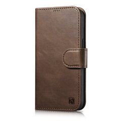 iCarer 2in1 iPhone 14 Pro FlipAnti-RFID Brown (WMI14220722-BN) цена и информация | Чехлы для телефонов | kaup24.ee