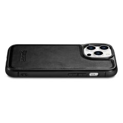 iCarer Leather iPhone 14 Pro Max (MagSafe Compatible) black (WMI14220720-BK) цена и информация | Чехлы для телефонов | kaup24.ee