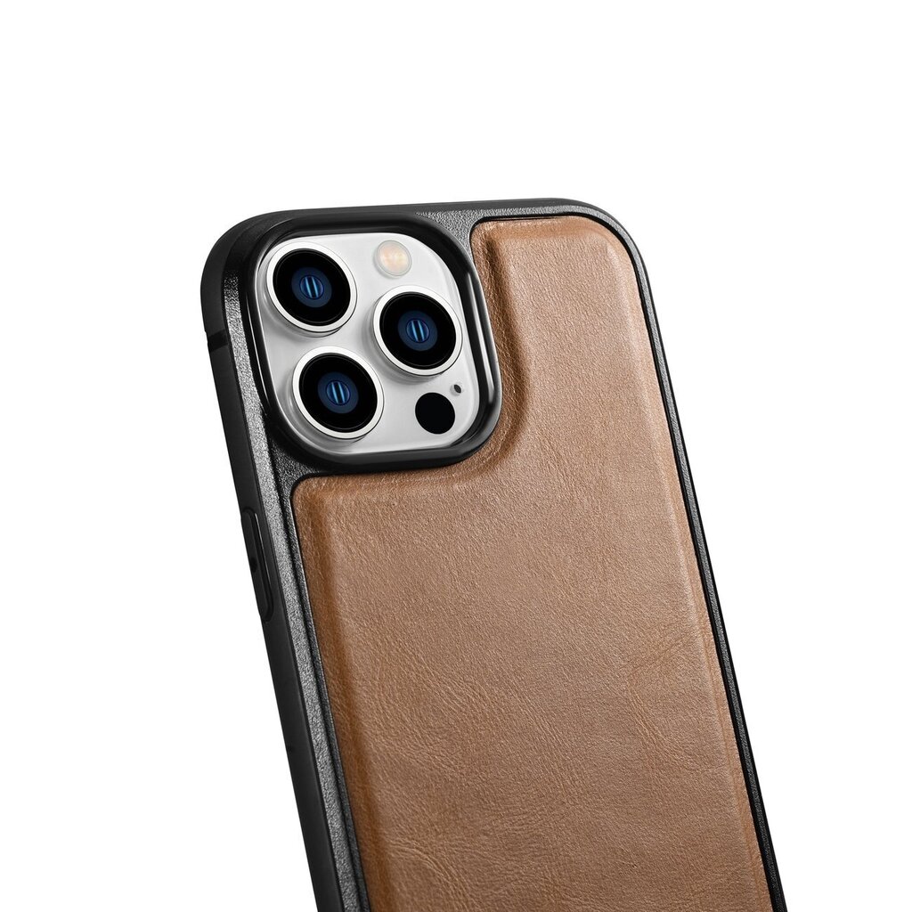 iCarer Leather iPhone 14 Pro (MagSafe compatible) brown (WMI14220718-TN) цена и информация | Telefoni kaaned, ümbrised | kaup24.ee