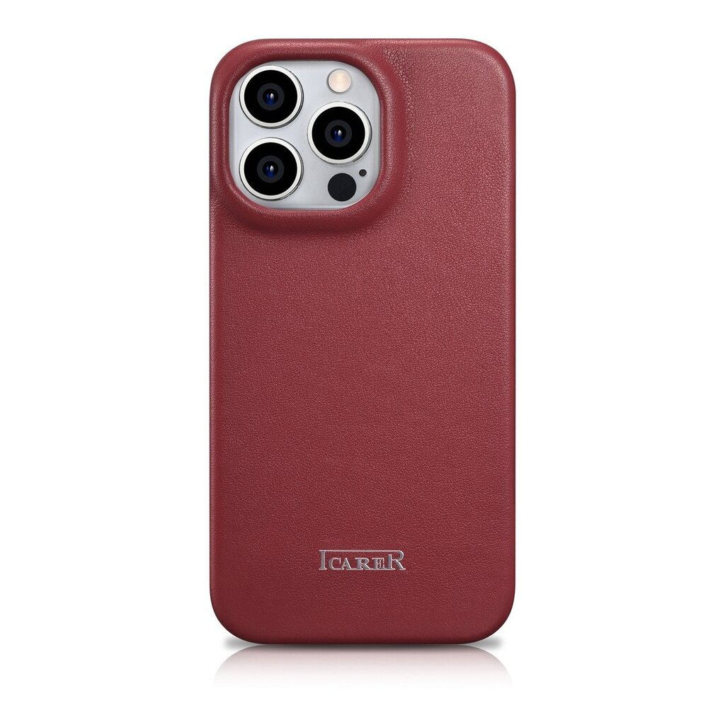 iCarer Leather iPhone 14 Pro Max Flip Magnetic MagSafe Red (WMI14220716-RD) hind ja info | Telefoni kaaned, ümbrised | kaup24.ee
