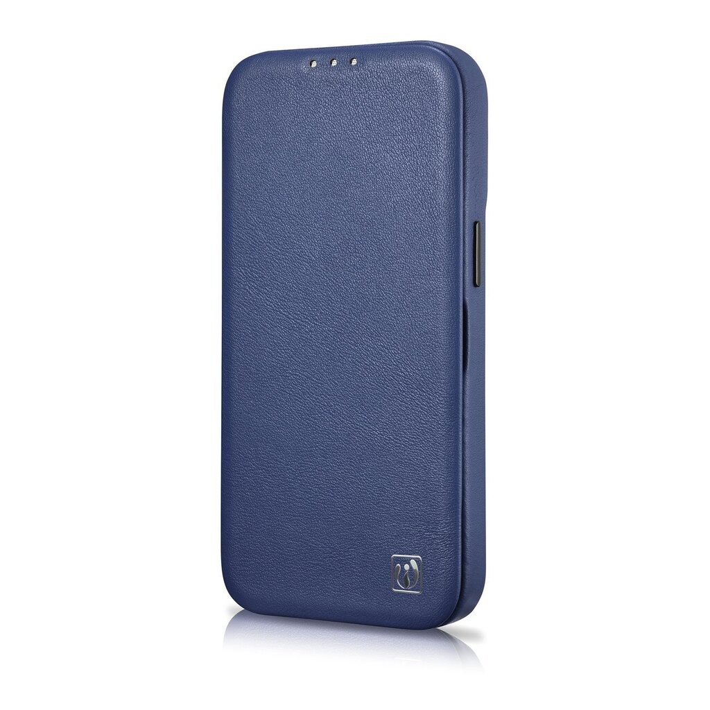 iCarer Leather iPhone 14 Plus Flip Magnetic MagSafe Blue (WMI14220715-BU) цена и информация | Telefoni kaaned, ümbrised | kaup24.ee