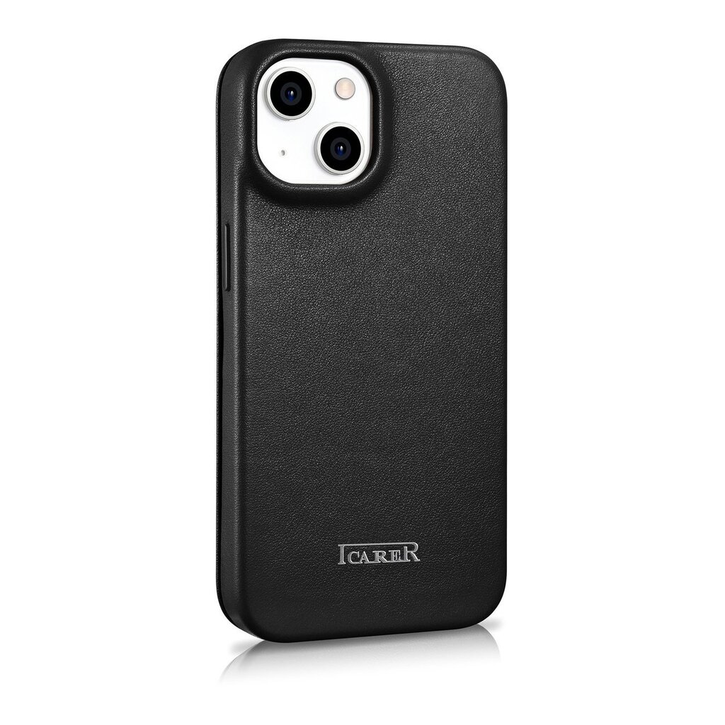 iCarer Leather iPhone 14 Plus Flip Magnetic MagSafe Black (WMI14220715-BK) hind ja info | Telefoni kaaned, ümbrised | kaup24.ee