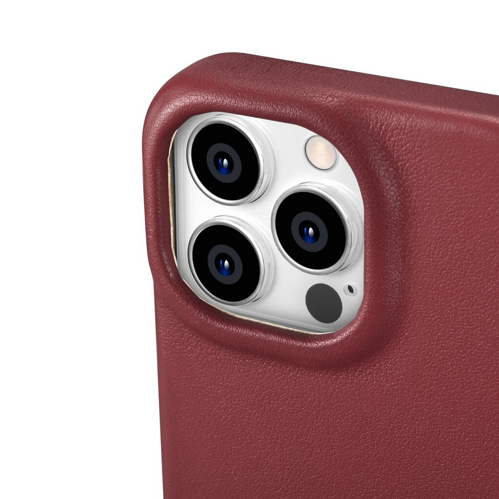 iCarer Leather iPhone 14 Pro Flip Magnetic MagSafe Red (WMI14220714-RD) цена и информация | Telefoni kaaned, ümbrised | kaup24.ee