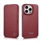 iCarer Leather iPhone 14 Pro Flip Magnetic MagSafe Red (WMI14220714-RD) цена и информация | Telefoni kaaned, ümbrised | kaup24.ee