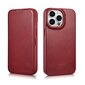 iCarer Leather iPhone 14 Pro Max Flip Magnetic MagSafe Red (AKI14220708-RD) цена и информация | Telefoni kaaned, ümbrised | kaup24.ee