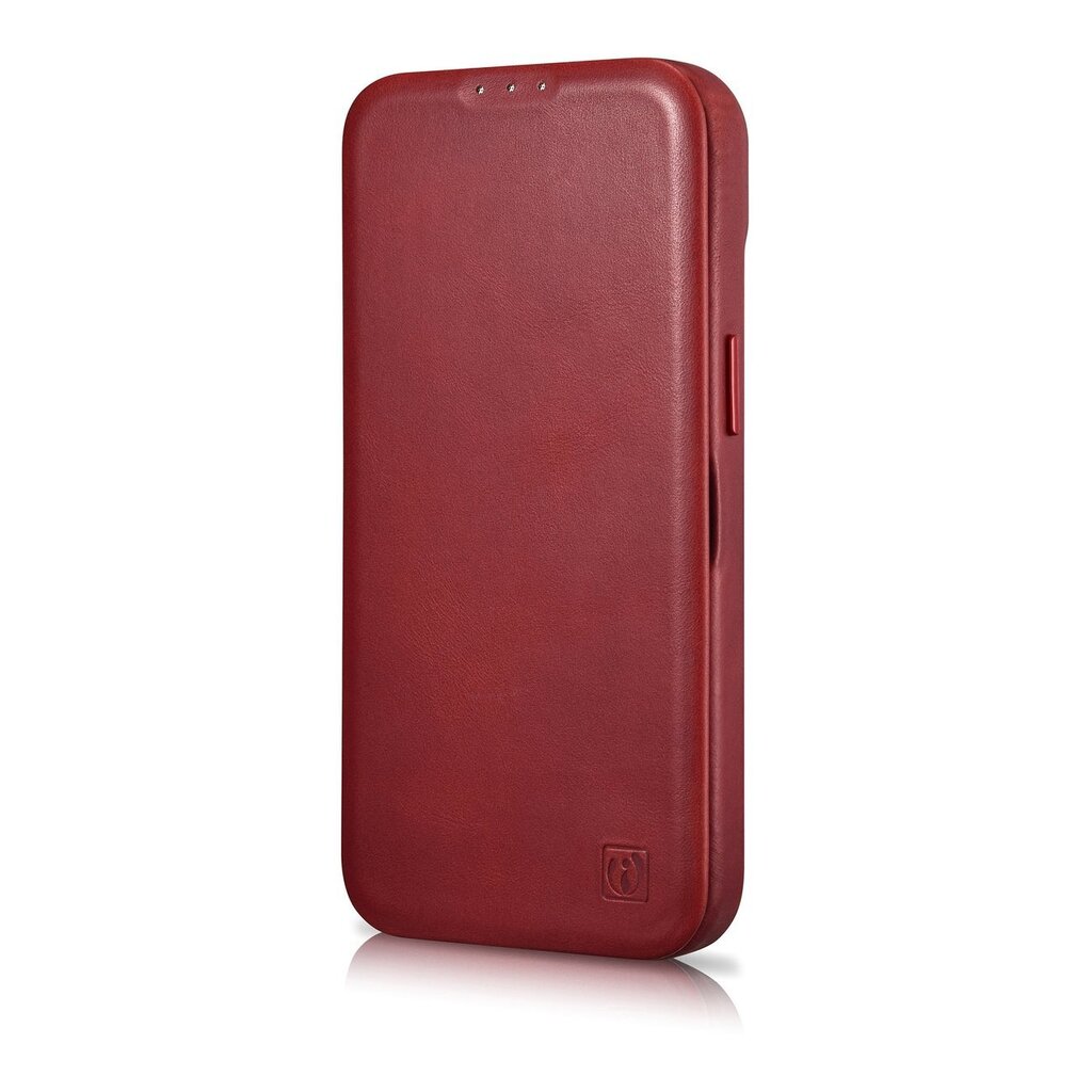 iCarer Leather iPhone 14 Pro Max Flip Magnetic MagSafe Red (AKI14220708-RD) hind ja info | Telefoni kaaned, ümbrised | kaup24.ee