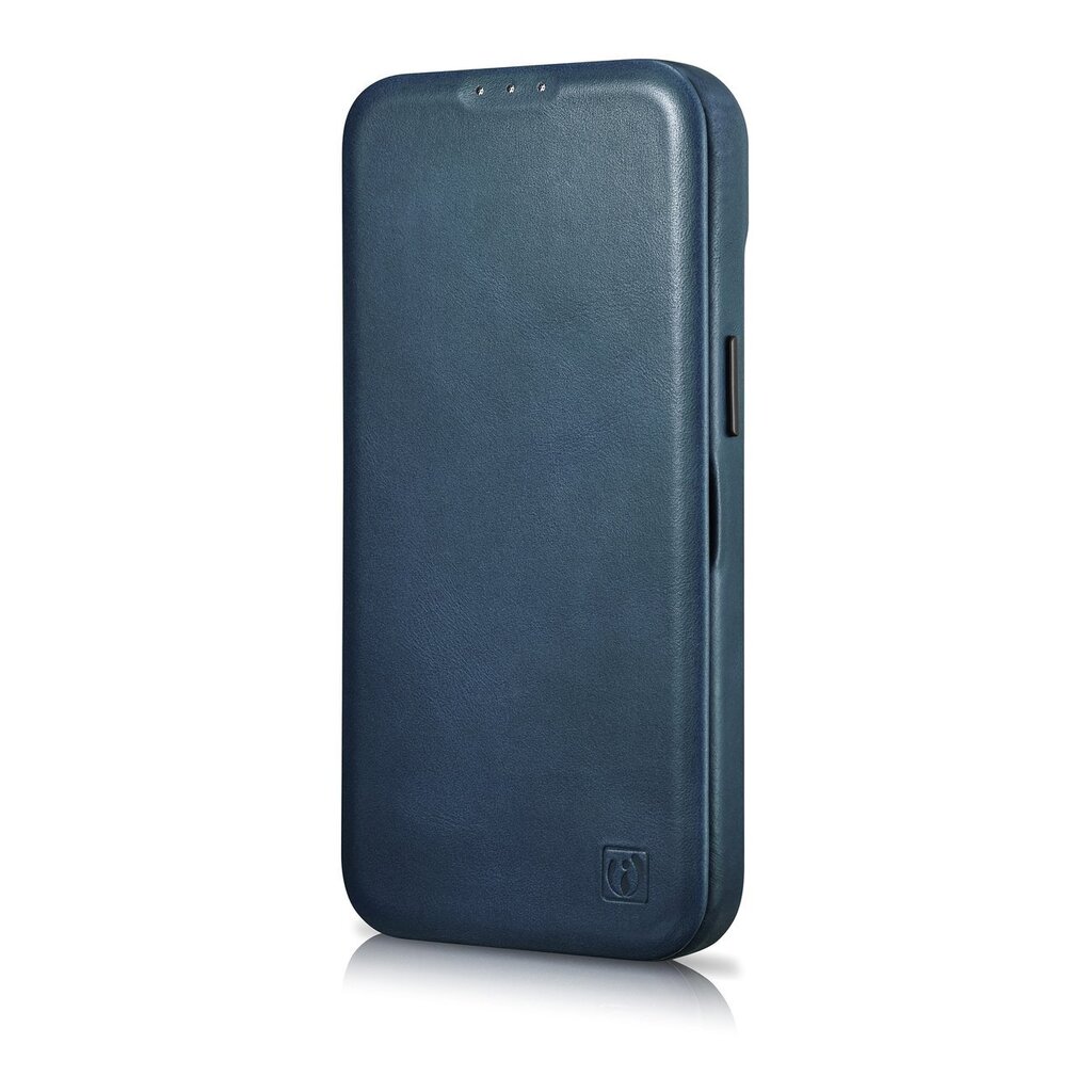 iCarer Leather iPhone 14 Pro Max Flip Magnetic MagSafe Blue (AKI14220708-BU) цена и информация | Telefoni kaaned, ümbrised | kaup24.ee