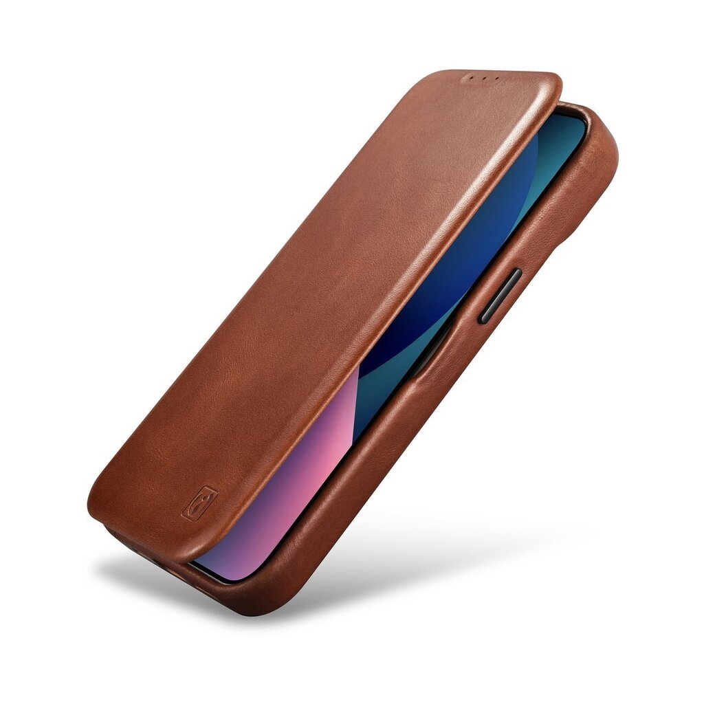 iCarer Leather iPhone 14 Plus magnetic flip MagSafe brown (AKI14220707-BN) hind ja info | Telefoni kaaned, ümbrised | kaup24.ee