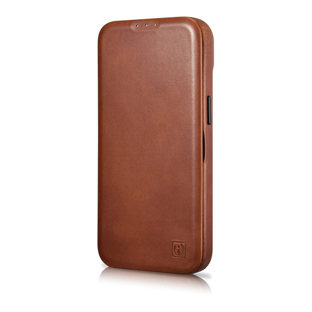 iCarer Leather iPhone 14 Plus magnetic flip MagSafe brown (AKI14220707-BN) цена и информация | Telefoni kaaned, ümbrised | kaup24.ee