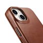 iCarer Leather iPhone 14 Plus magnetic flip MagSafe brown (AKI14220707-BN) цена и информация | Telefoni kaaned, ümbrised | kaup24.ee