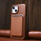 iCarer Leather iPhone 14 Plus magnetic flip MagSafe brown (AKI14220707-BN) цена и информация | Telefoni kaaned, ümbrised | kaup24.ee