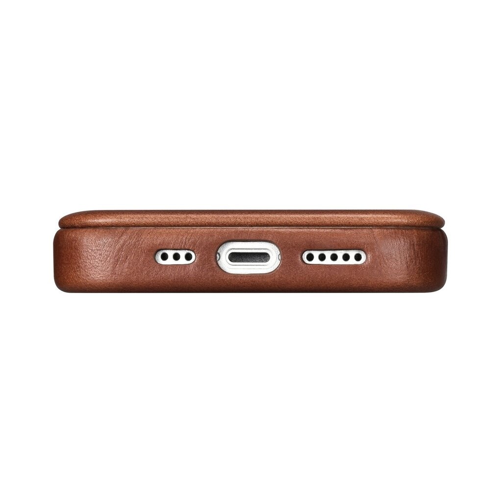 iCarer Leather iPhone 14 Plus magnetic flip MagSafe brown (AKI14220707-BN) цена и информация | Telefoni kaaned, ümbrised | kaup24.ee