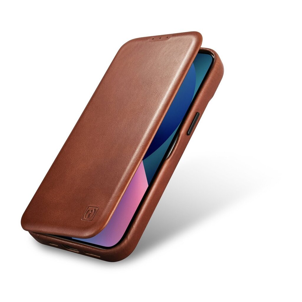 iCarer Leather iPhone 14 Plus magnetic flip MagSafe brown (AKI14220707-BN) цена и информация | Telefoni kaaned, ümbrised | kaup24.ee