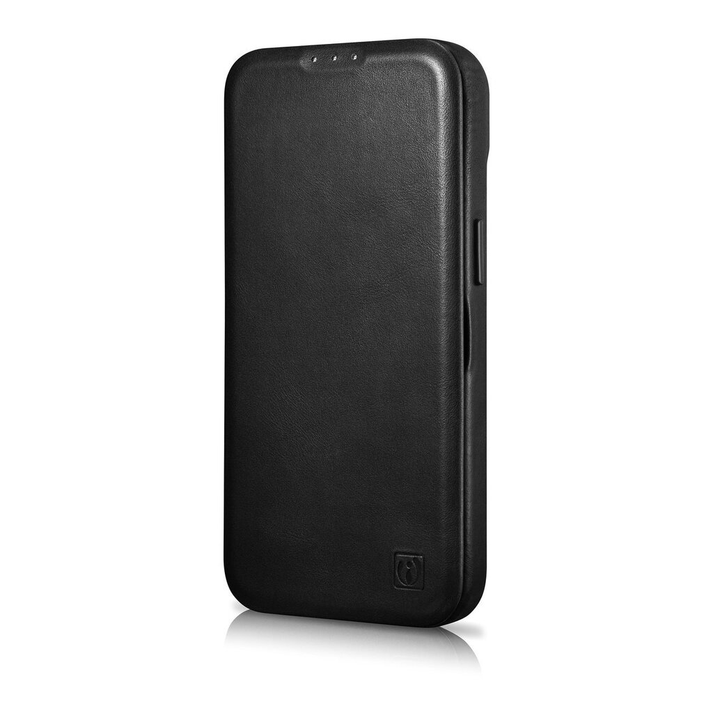 iCarer Leather iPhone 14 Pro Flip Magnetic MagSafe Black (AKI14220706-BK) цена и информация | Telefoni kaaned, ümbrised | kaup24.ee