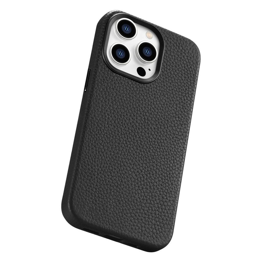 iCarer Litchi Leather iPhone 14 Pro Max Magnetic with MagSafe Black (WMI14220712-BK) цена и информация | Telefoni kaaned, ümbrised | kaup24.ee