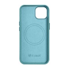 Кожаный чехол iCarer Litchi для iPhone 14 Plus с магнитным MagSafe, зеленый (WMI14220711-GN) цена и информация | Чехлы для телефонов | kaup24.ee