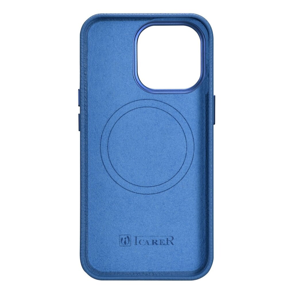 iCarer Litchi Leather iPhone 14 Pro Magnetic MagSafe Light Blue (WMI14220710-LB) hind ja info | Telefoni kaaned, ümbrised | kaup24.ee