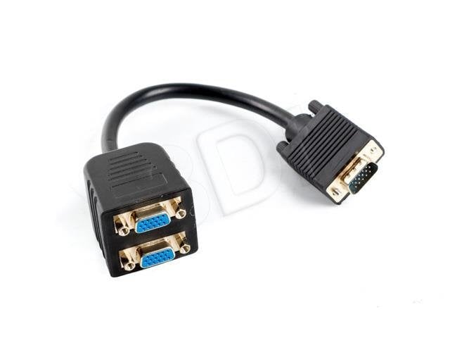 VGA Pikendusjuhe Lanberg AD-0020-BK 0,2 m цена и информация | USB jagajad, adapterid | kaup24.ee