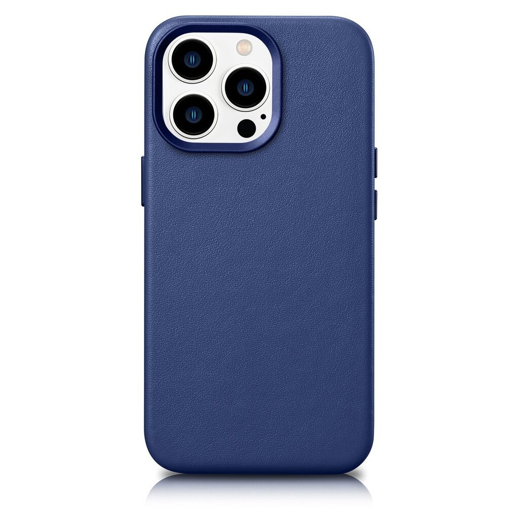 iCarer Leather iPhone 14 Pro Max Blue (WMI14220708-BU) (MagSafe Compatible) hind ja info | Telefoni kaaned, ümbrised | kaup24.ee