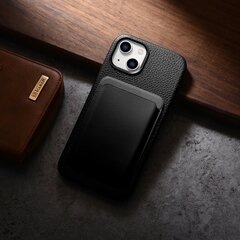 iCarer Litchi Leather iPhone 14 Plus Magnetic MagSafe Black (WMI14220711-BK) цена и информация | Чехлы для телефонов | kaup24.ee