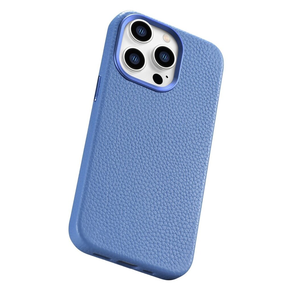 iCarer Litchi Leather iPhone 14 Pro Max Magnetic with MagSafe Light Blue (WMI14220712-LB) цена и информация | Telefoni kaaned, ümbrised | kaup24.ee