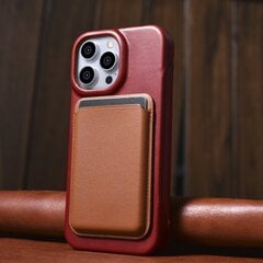 Кожаный чехол iCarer для iPhone 14 Pro Flip с магнитным MagSafe, красный (AKI14220706-RD) цена и информация | Чехлы для телефонов | kaup24.ee