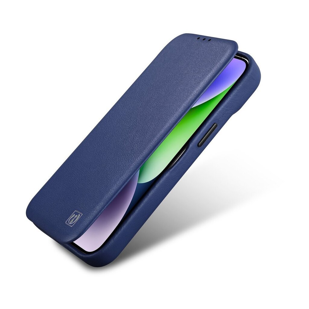 iCarer Leather iPhone 14 Pro Flip Magnetic MagSafe Leather blue (WMI14220714-BU) hind ja info | Telefoni kaaned, ümbrised | kaup24.ee