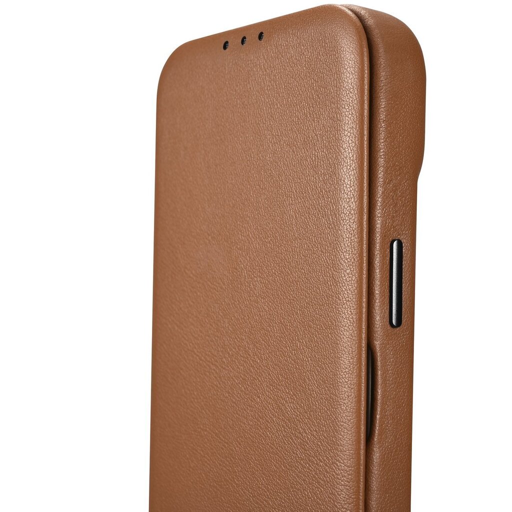 iCarer Leather iPhone 14 Pro Max Flip Magnetic MagSafe Leather Brown (WMI14220716-BN) цена и информация | Telefoni kaaned, ümbrised | kaup24.ee