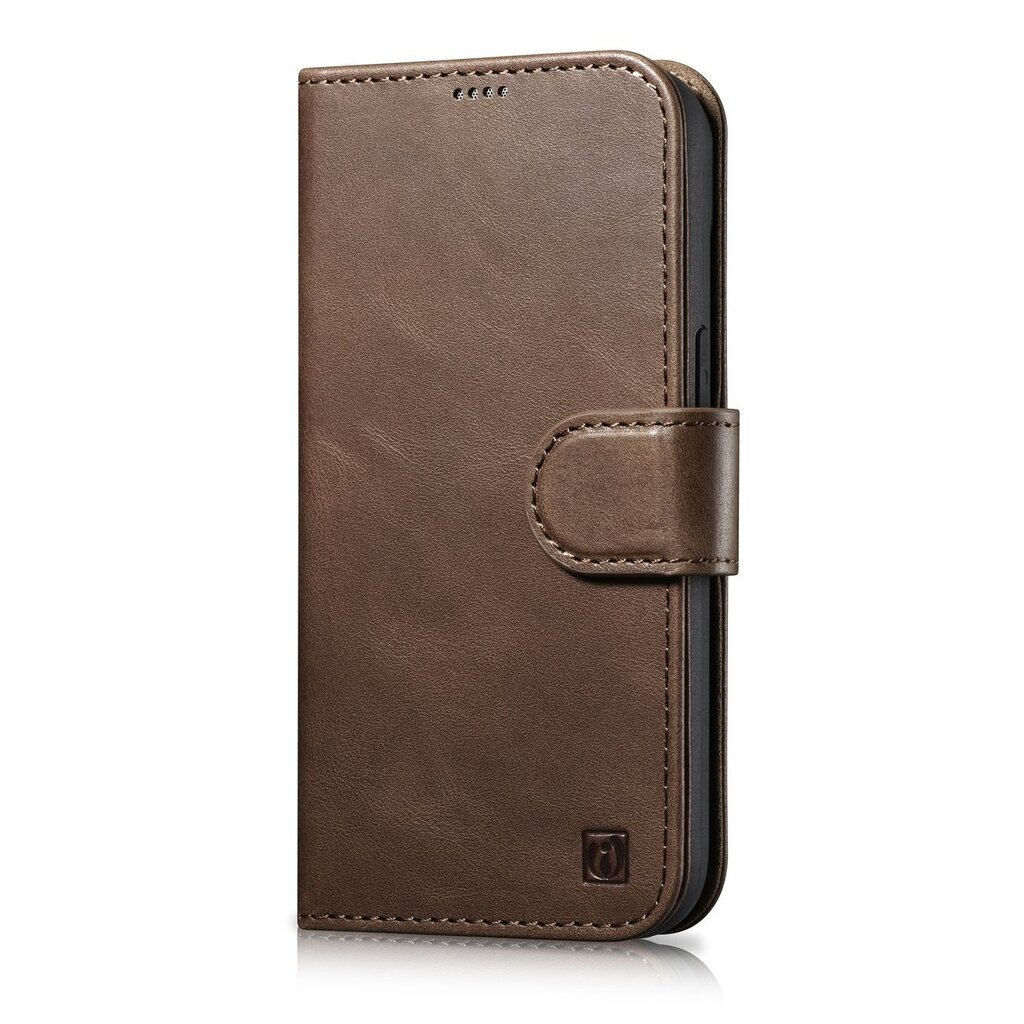 iCarer 2in1 iPhone 14 Plus Leather Flip Anti-RFID brown (WMI14220723-BN) цена и информация | Telefoni kaaned, ümbrised | kaup24.ee