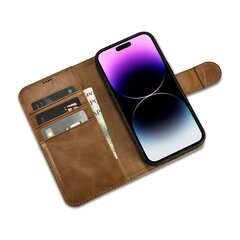 Чехол iCarer 2in1 для iPhone 14 Pro Max FlipAnti-RFID, коричневый (WMI14220724-TN) цена и информация | Чехлы для телефонов | kaup24.ee