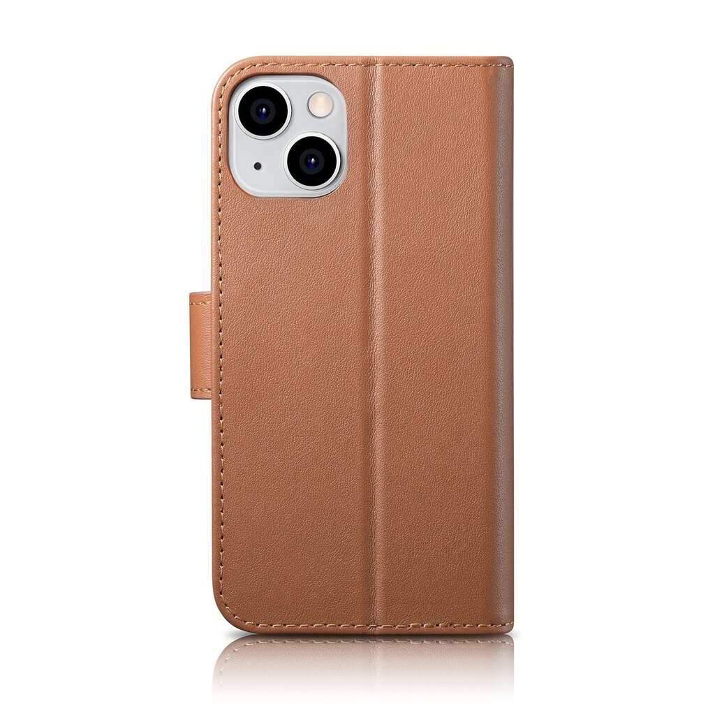 iCarer 2in1 iPhone 14 Plus FlipAnti-RFID Brown (WMI14220727-BN) цена и информация | Telefoni kaaned, ümbrised | kaup24.ee