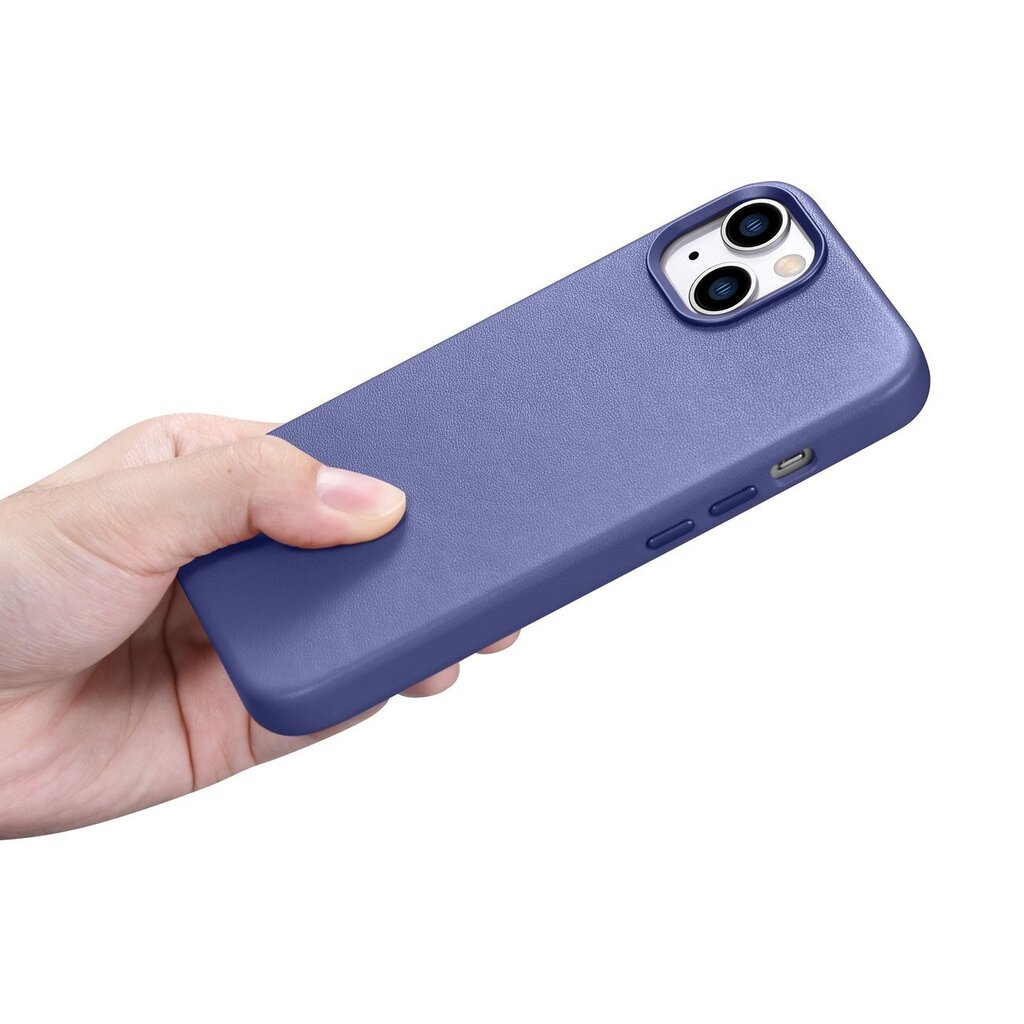 iCarer Leather iPhone 14 Plus light purple (MagSafe compatible) цена и информация | Telefoni kaaned, ümbrised | kaup24.ee