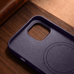 Кожаный чехол iCarer для iPhone 14 Plus, темно-фиолетовый (совместим с MagSafe) цена и информация | Чехлы для телефонов | kaup24.ee