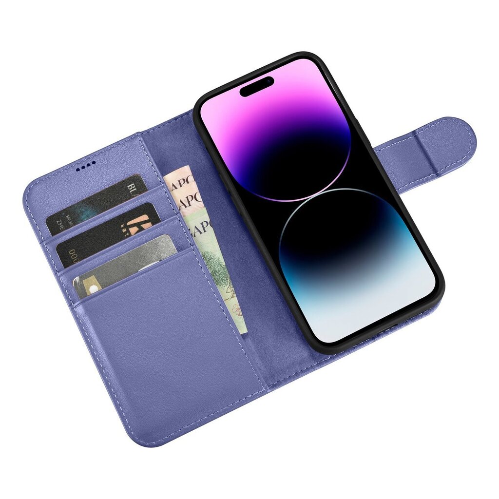 iCarer 2in1 iPhone 14 Pro FlipAnti-RFID Light Violet (WMI14220726-LP) цена и информация | Telefoni kaaned, ümbrised | kaup24.ee