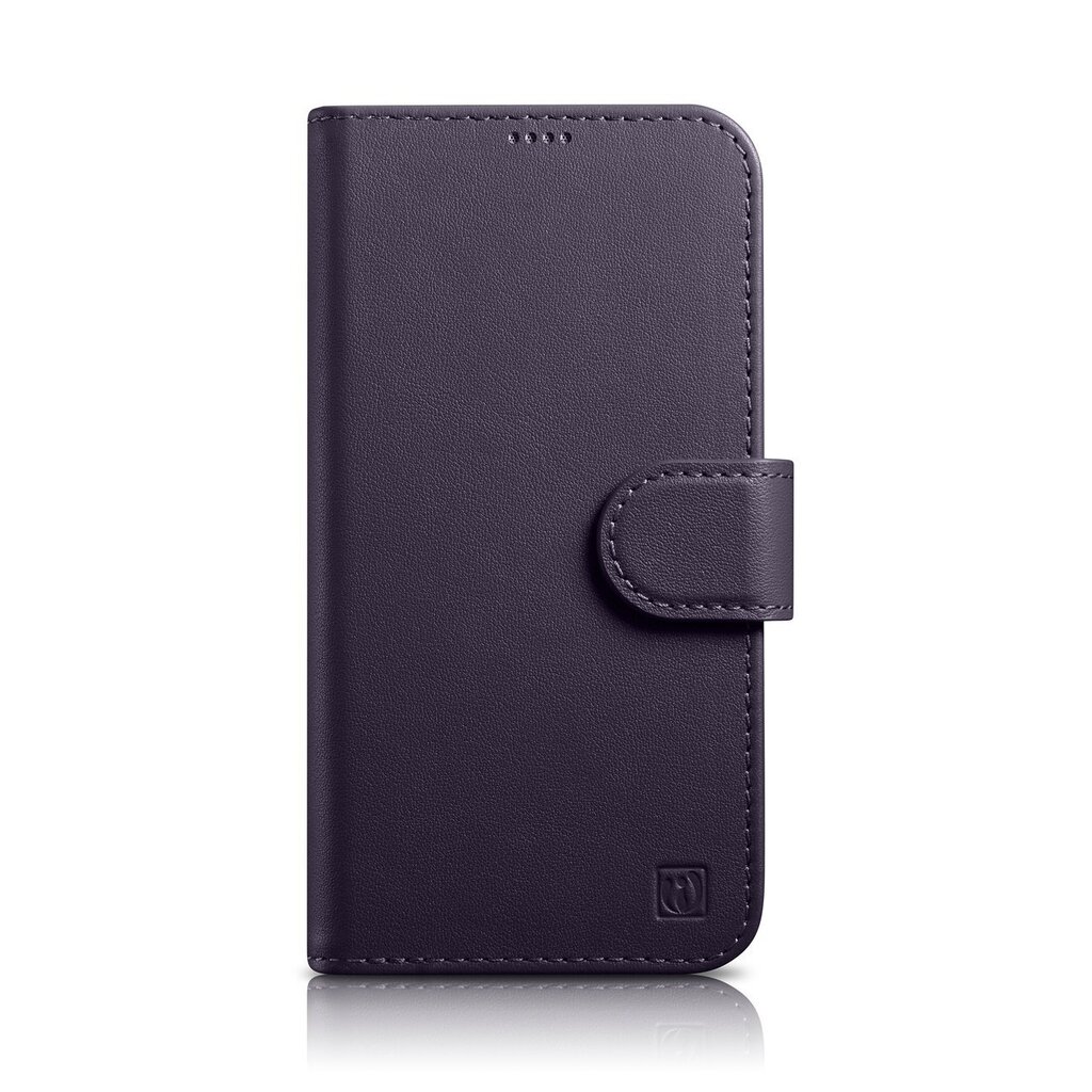 iCarer 2in1 iPhone 14 Leather Flip Anti-RFID dark purple (WMI14220725-DP) цена и информация | Telefoni kaaned, ümbrised | kaup24.ee