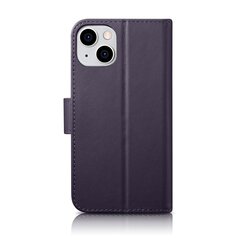 iCarer 2in1 iPhone 14 Leather Flip Anti-RFID dark purple (WMI14220725-DP) hind ja info | Telefoni kaaned, ümbrised | kaup24.ee