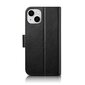 iCarer 2in1 iPhone 14 Flip Leather Anti-RFID Black (WMI14220725-BK) hind ja info | Telefoni kaaned, ümbrised | kaup24.ee