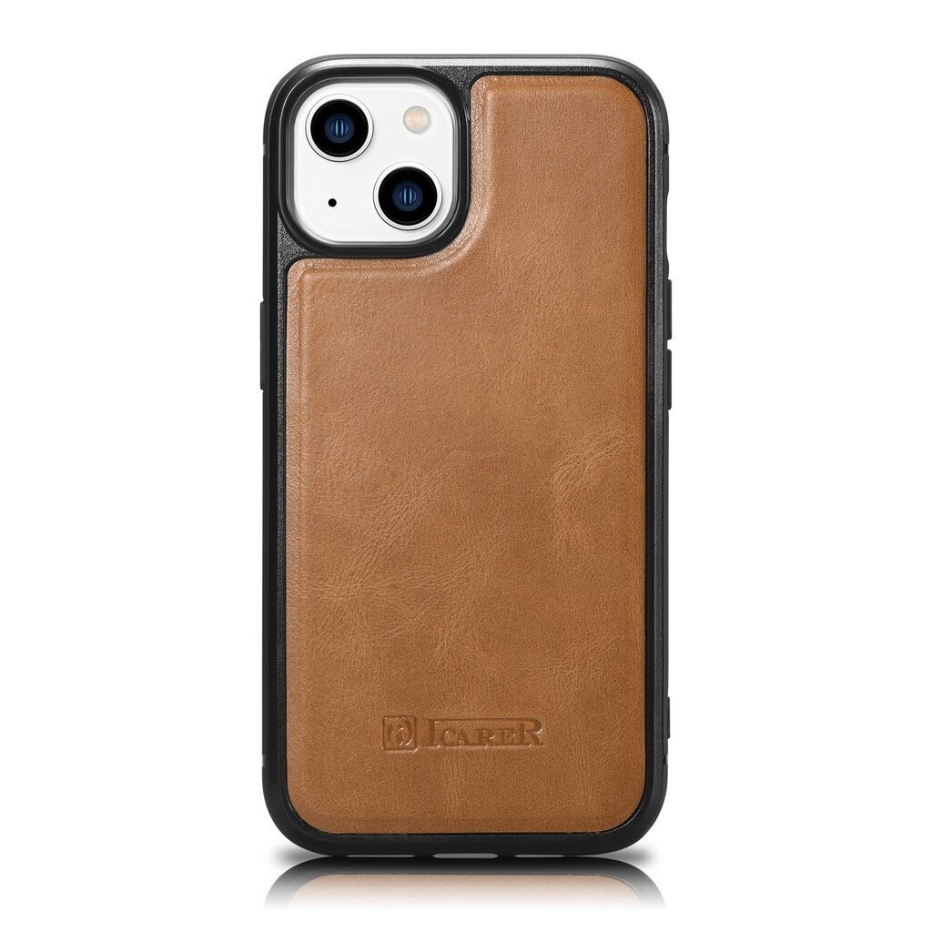 iCarer Leather iPhone 14 (MagSafe compatible) brown (WMI14220717-TN) hind ja info | Telefoni kaaned, ümbrised | kaup24.ee