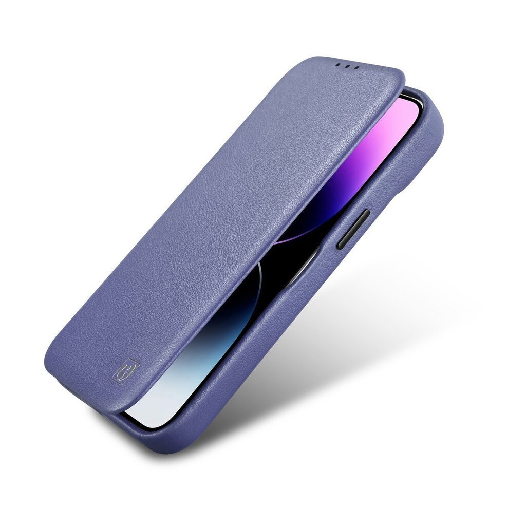 iCarer Leather iPhone 14 Plus Flip Magnetic MagSafe Light Purple (WMI14220715-LP) цена и информация | Telefoni kaaned, ümbrised | kaup24.ee