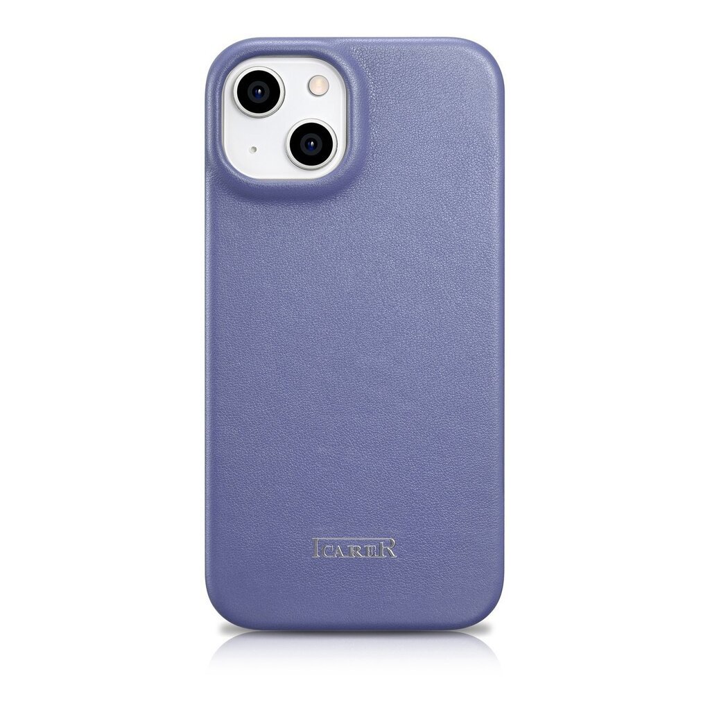 iCarer Leather iPhone 14 Plus Flip Magnetic MagSafe Light Purple (WMI14220715-LP) цена и информация | Telefoni kaaned, ümbrised | kaup24.ee