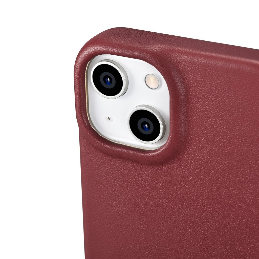 iCarer Leather iPhone 14 Plus Flip Magnetic MagSafe Red (WMI14220715-RD) цена и информация | Telefoni kaaned, ümbrised | kaup24.ee